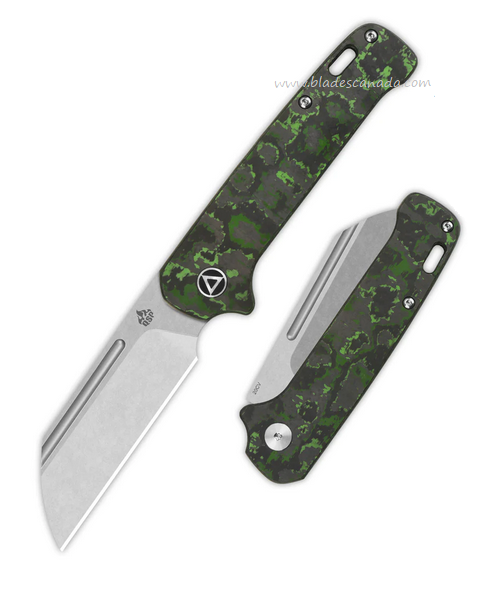 QSP Penguin Slipjoint Folding Knife, 20CV SW, Fat Carbon Fiber Jungle Wear, QS130SJ-E1