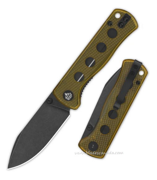 QSP Canary Folding Knife, 14C28N Black, Ultem Handle, QS150-J2