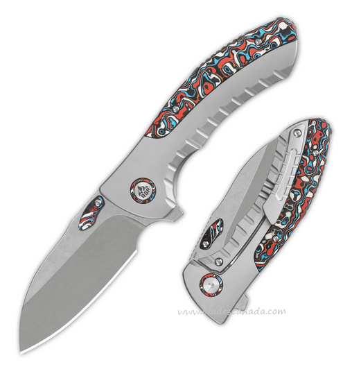 QSP Capybara Flipper Framelock Knife, M390 SW, Titanium/Carbon Fiber Inlay, QS152-B2