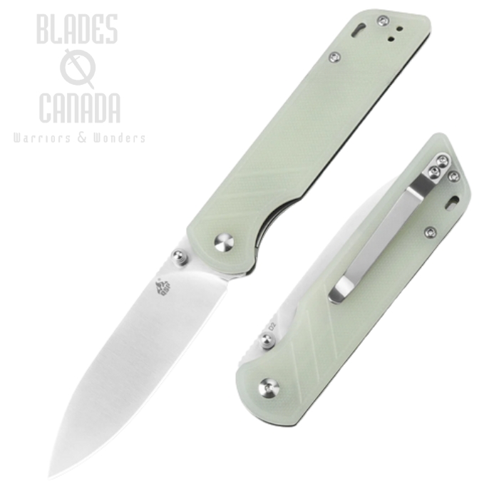 QSP Parrot V2 Folding Knife, D2 Satin, G10 Jade, QS102-C