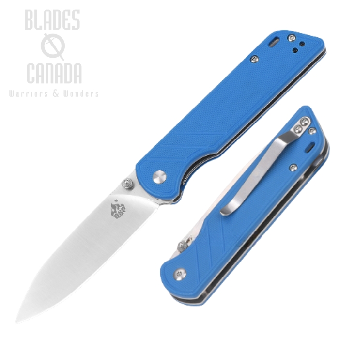 QSP Parrot Folding Knife, D2, G10 Blue, QS102-D