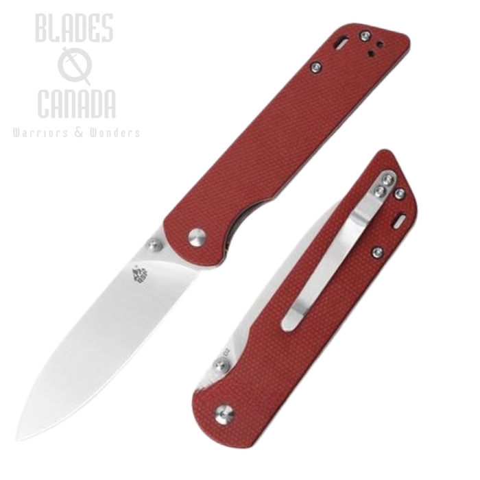 QSP Parrot Folding Knife, D2 Steel, Micarta Red, QS102-E