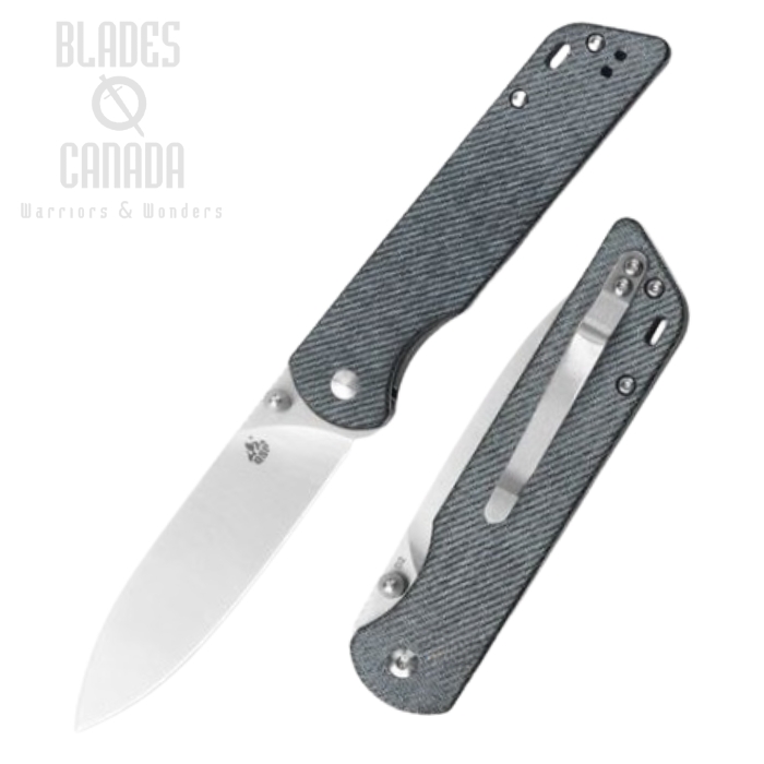 QSP Parrot Folding Knife, D2 Steel, Micarta Denim, QS102-F