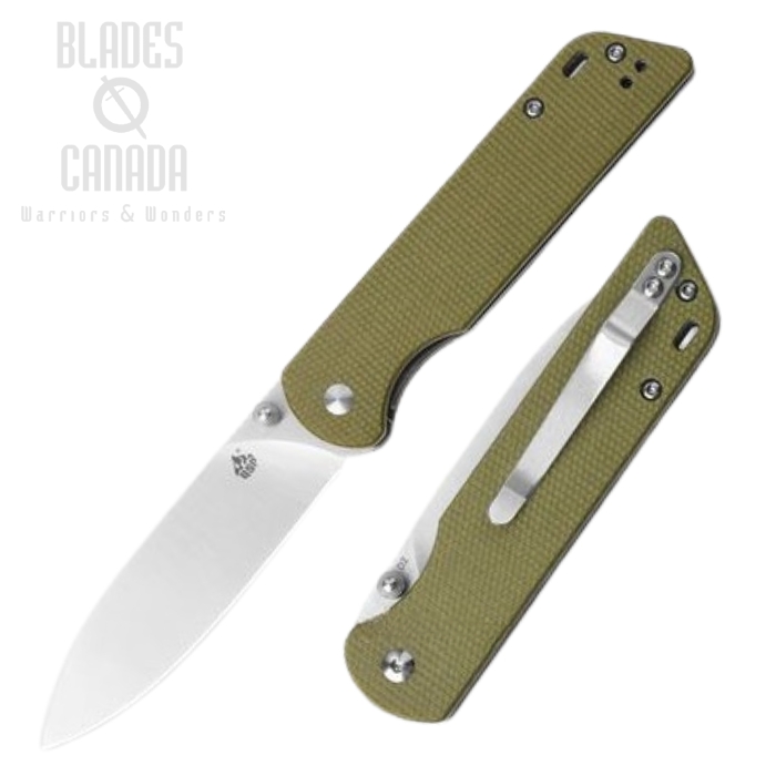 QSP Parrot Folding Knife, D2 Steel, Micarta Light Green, QS102-G
