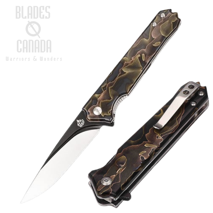 QSP Mamba Flipper Folding Knife, VG10 Two-Tone, Raffir Noble Handle, QS111-B