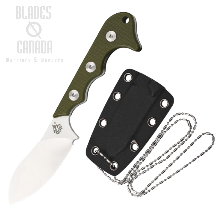 QSP Neckmuk Fixed Blade Neck Knife, D2 Steel, G10 OD, Kydex Sheath, QS125-C QSP Neckmuk Fixed Blade Neck Knife, D2 Steel, G10 OD, Kydex Sheath, QS125-C