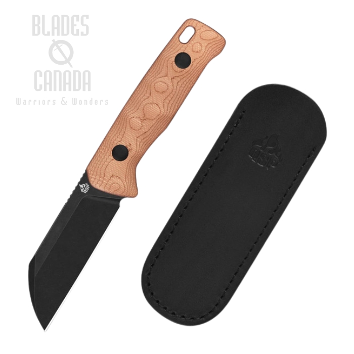 QSP Baby Penguin Fixed Blade Knife, 14C28N Black SW, G10/Aluminum Foil, QS130BP-C2