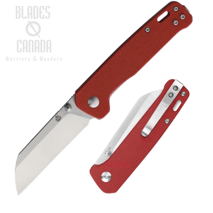 QSP Penguin Folding Knife, D2 Steel, Micarta Red, QS130-D