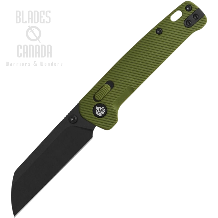 QSP Penguin Glyde Lock Folding Knife, 14C28N Black SW, FRN OD Green, QS130GL-B2
