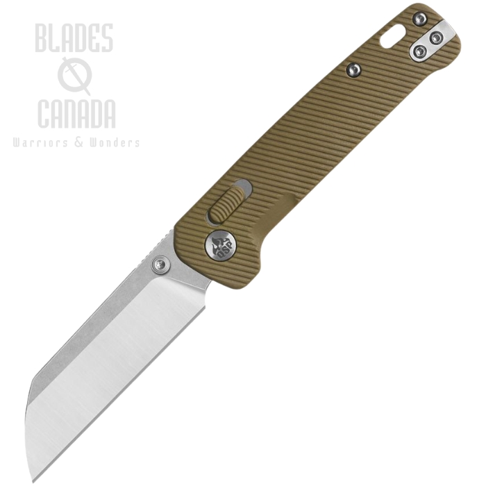 QSP Penguin Glyde Lock Folding Knife, 14C28N SW/Satin, FRN Khaki, QS130GL-C1
