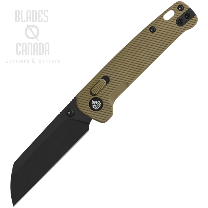 QSP Penguin Glyde Lock Folding Knife, 14C28N Black SW, FRN Khaki, QS130GL-C2