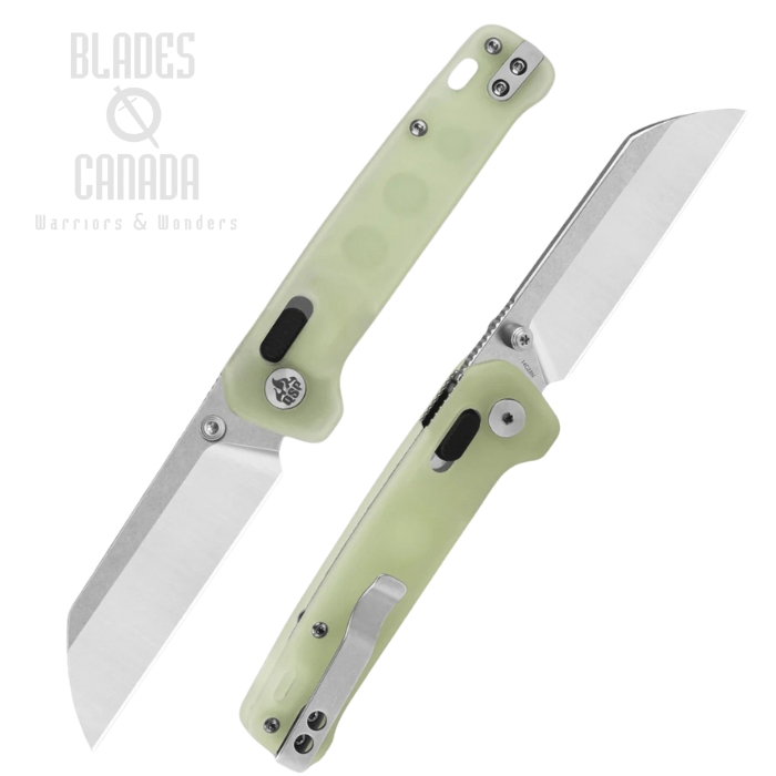 (image for) QSP Penguin Glyde Lock Folding Knife, 14C28N Steel, Resin Glow in the Dark, QS130GL-H1