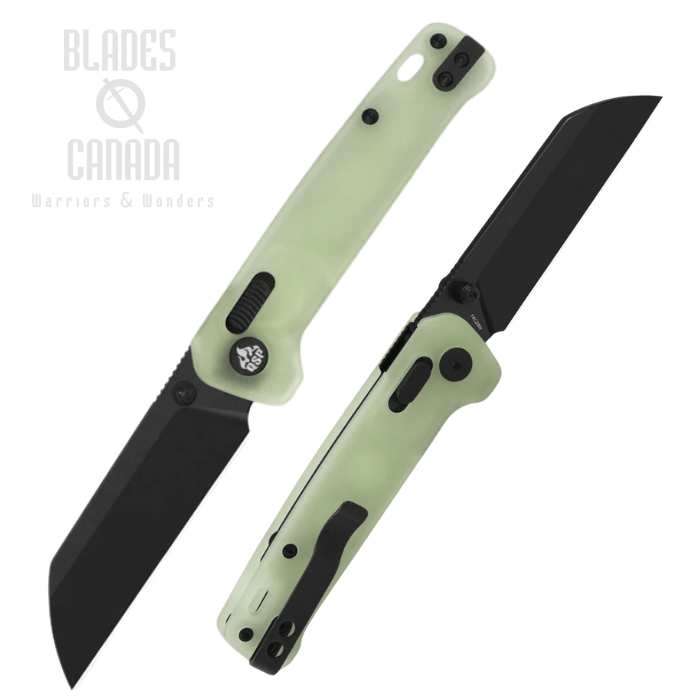 (image for) QSP Penguin Glyde Lock Folding Knife, 14C28N Black, Resin Glow in the Dark, QS130GL-H2