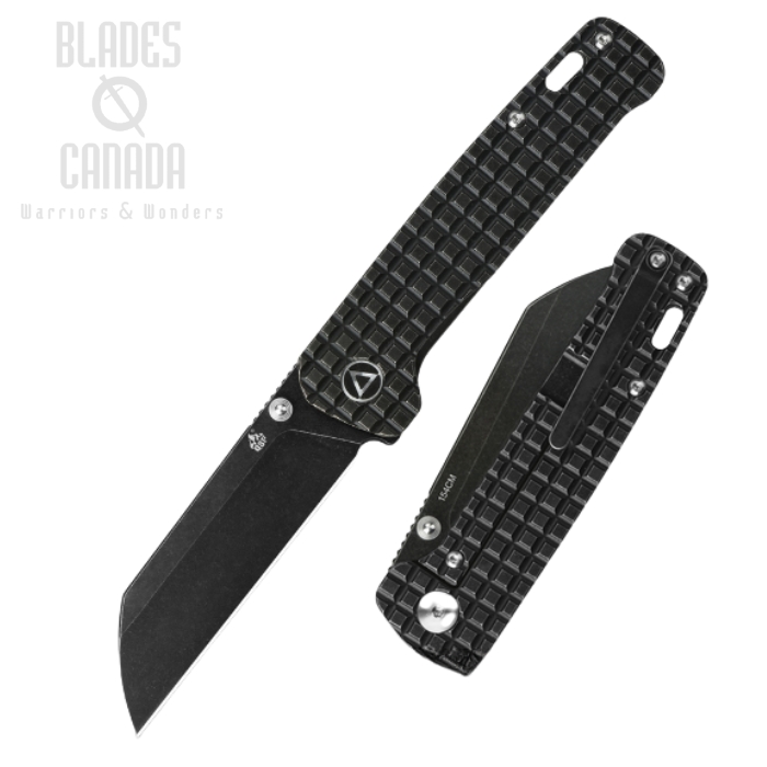 (image for) QSP Penguin Framelock Folding Knife, 154CM, Titanium Frag, QS130-OFRG