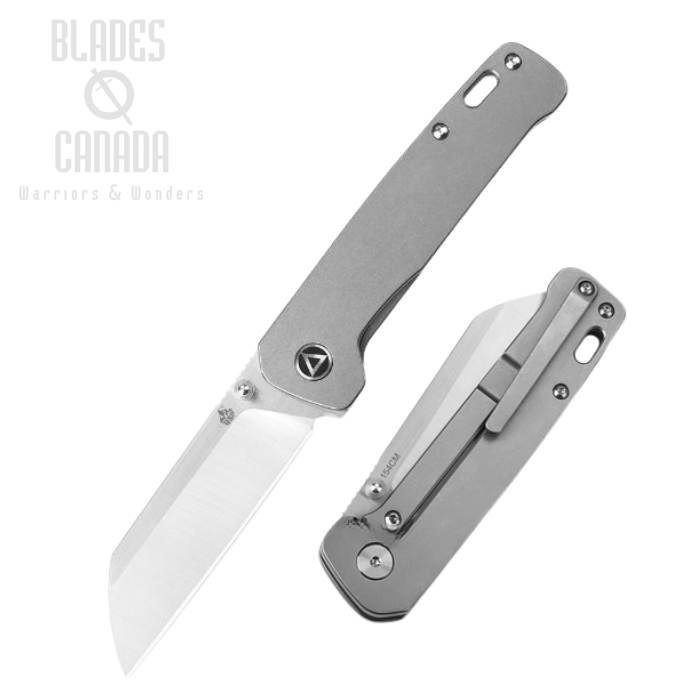 QSP Penguin Framelock Folding Knife, 154CM Steel, Titanium, QS130-P