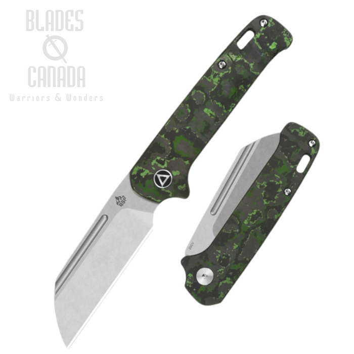 (image for) QSP Penguin Slipjoint Folding Knife, 20CV SW, Fat Carbon Fiber Jungle Wear, QS130SJ-E1