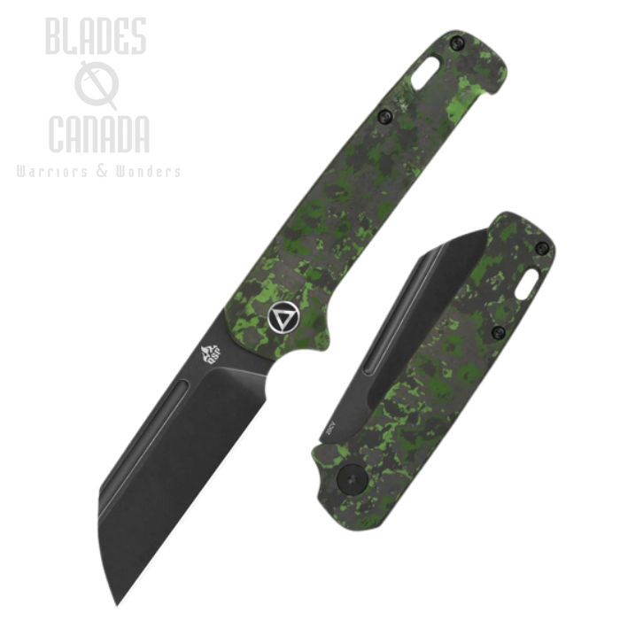 (image for) QSP Penguin Slipjoint Folding Knife, 20CV Black SW, Fat Carbon Fiber Jungle Wear, QS130SJ-E2