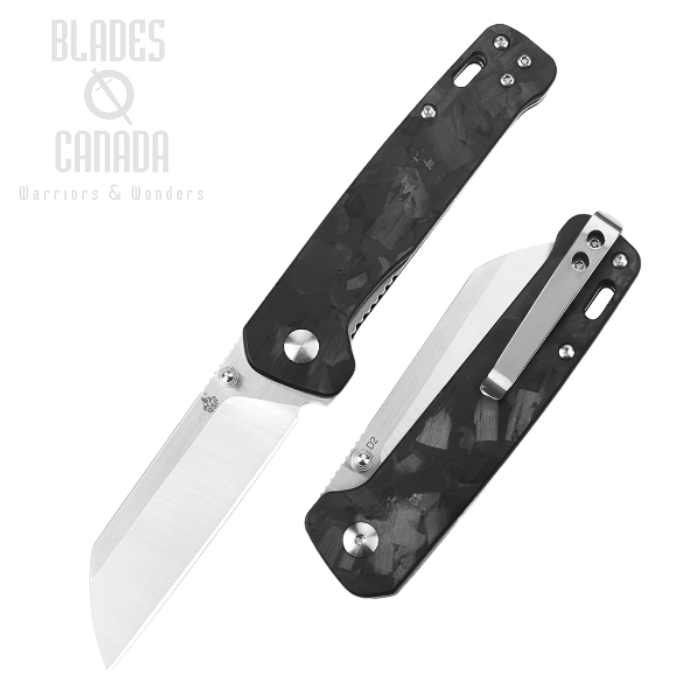 QSP Penguin Folding Knife, D2 Two-Tone, G10/Shredded CF, QS130-T