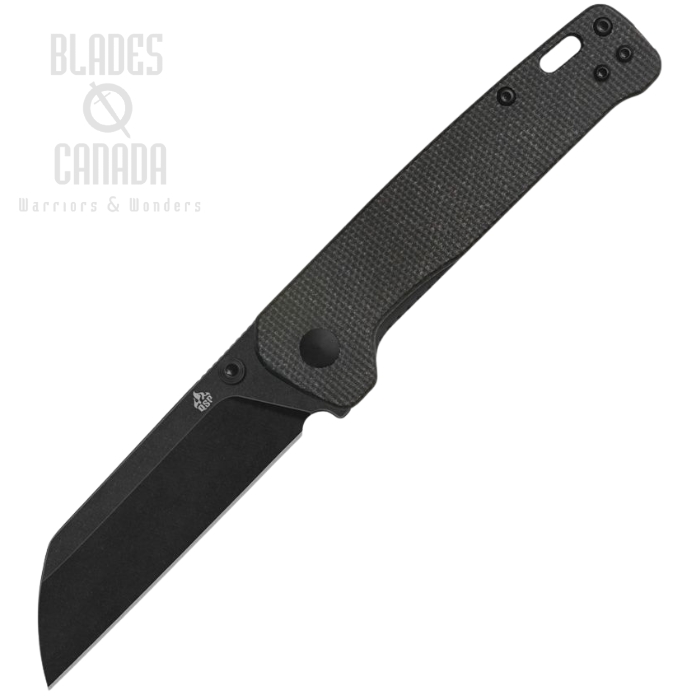 QSP Penguin V2 Folding Knife, D2 Black, Micarta Dark Brown, QS130V2-A2