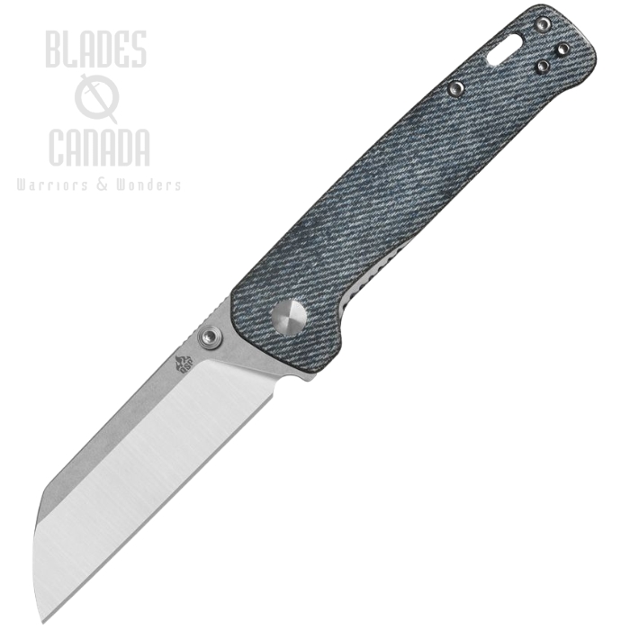 QSP Penguin V2 Folding Knife, D2 Stonewash, Micarta Denim, QS130V2-B1