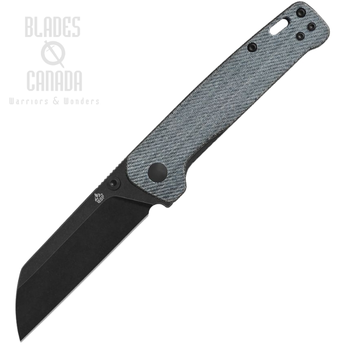 QSP Penguin V2 Folding Knife, D2 Black, Micarta Denim, QS130V2-B2