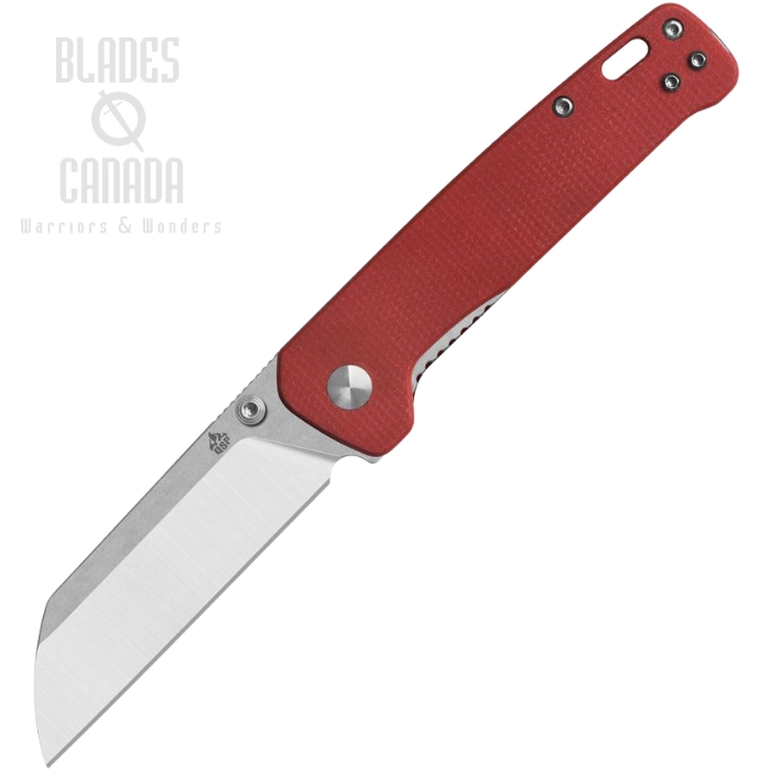 QSP Penguin V2 Folding Knife, D2 Stonewash, Micarta Red, QS130V2-D1