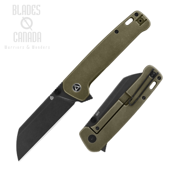 (image for) QSP Penguin Plus Flipper Framelock Knife, 20CV Black SW, Titanium Bronzed, 130XL-B