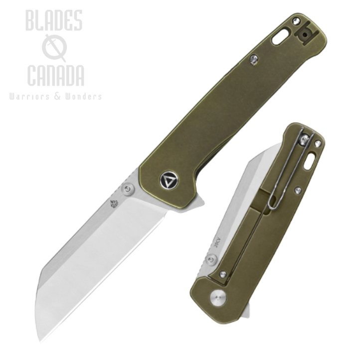 (image for) QSP Penguin Plus Flipper Framelock Knife, 20CV Satin, Titanium SW Bronze, QS130XL-B2