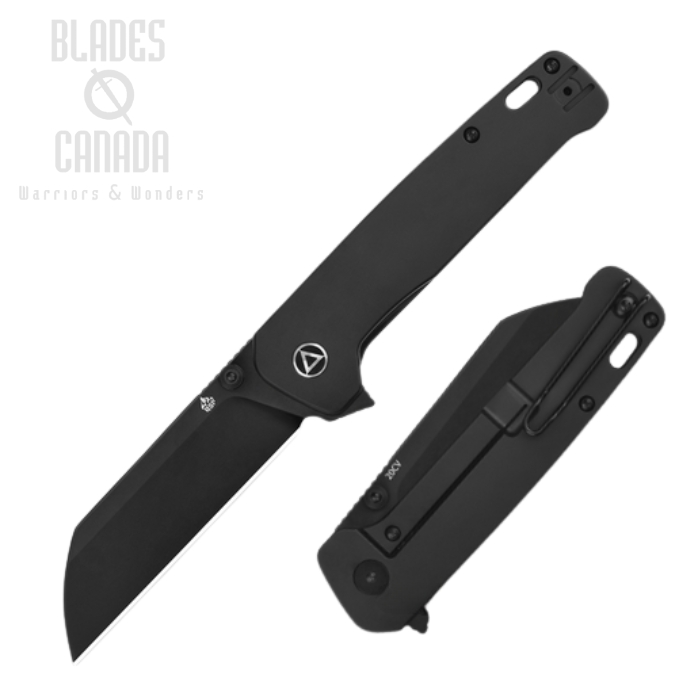 (image for) QSP Penguin Plus Flipper Framelock Knife, 20CV Black, Titanium Black, 130XL-C