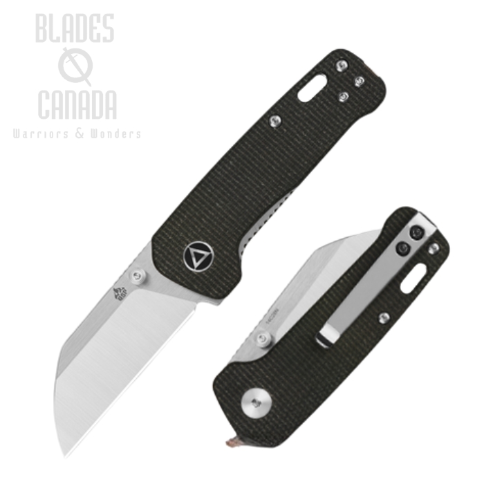 QSP Mini Penguin Folding Knife, 14C28N Two-Tone, Micarta Brown, 130XS-A