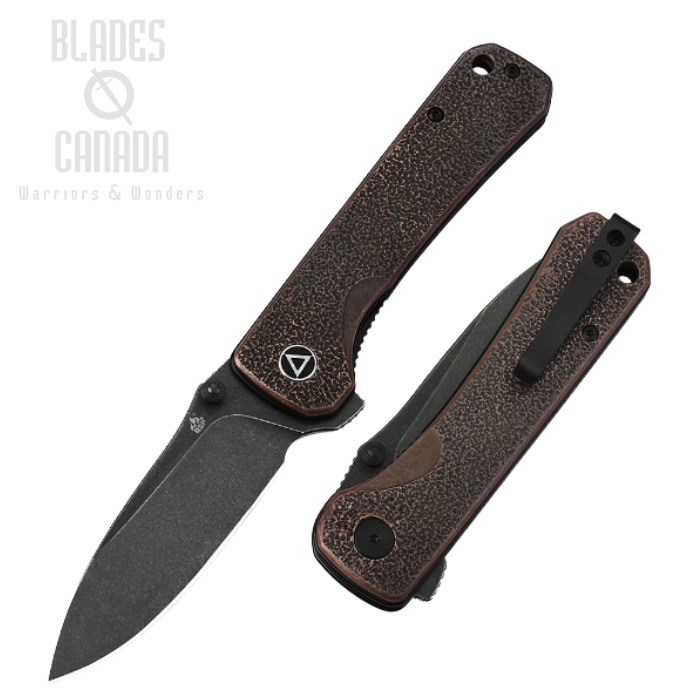 QSP Hawk Flipper Folding Knife, 14C28N Sandvik SW, Copper, QS131-N