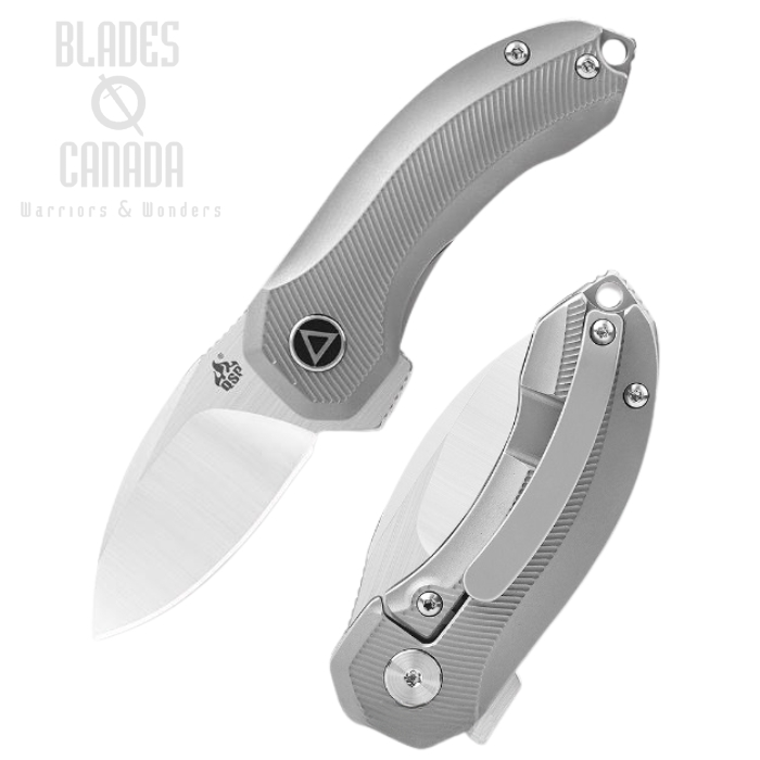 (image for) QSP Hamster Flipper Framelock Knife, S35VN, Titanium Grey, QS138-A