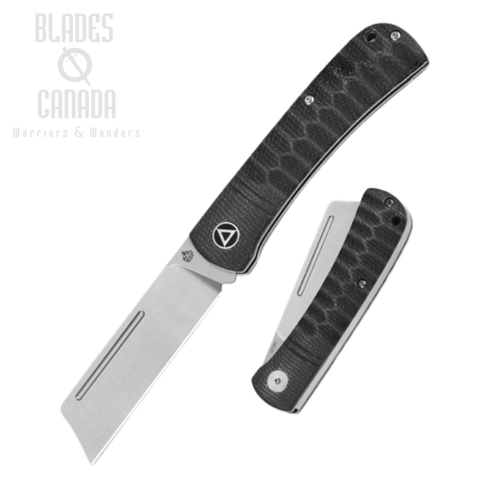 (image for) QSP Hedgehog Slipjoint Folding Knife, 14C28N Satin, Micarta Black, QS142-E