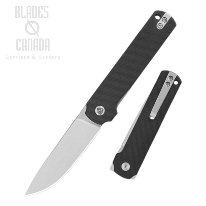 (image for) QSP Lark Flipper Folding Knife, 14C28N Satin, G10 Black, QS144-A