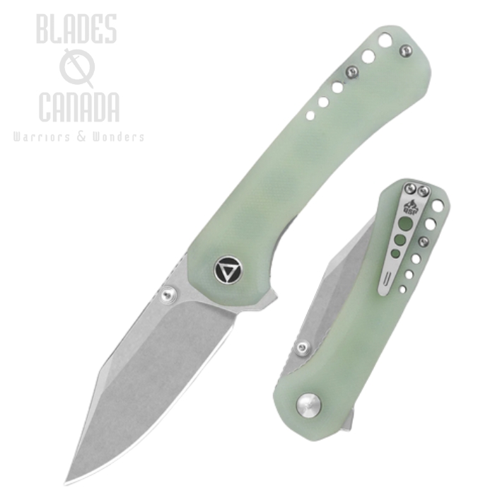 (image for) QSP Kestrel Flipper Folding Knife, 14C28N SW, G10 Jade, QS145-B1
