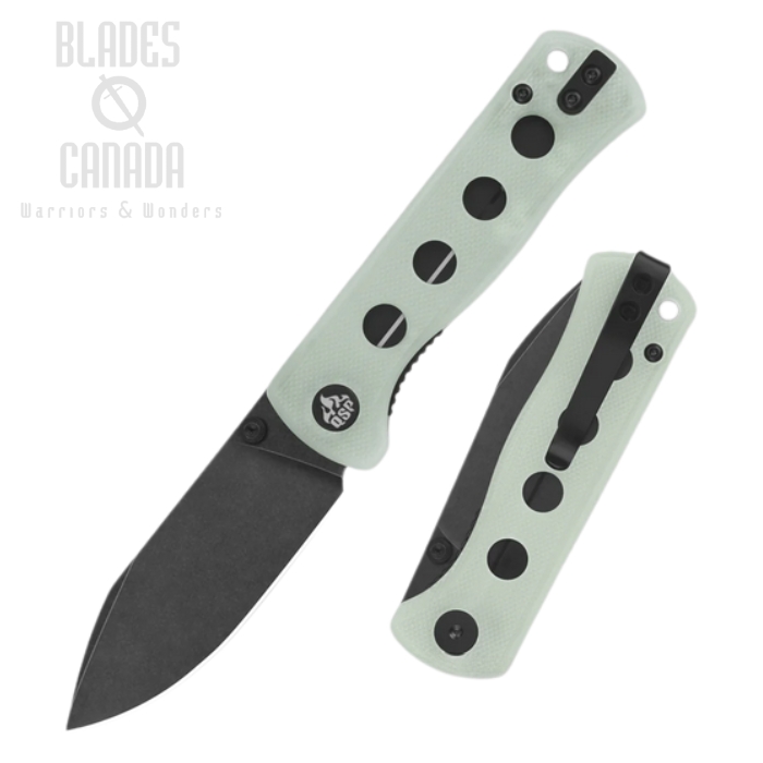 (image for) QSP Canary Folding Knife, 14C28N Black, G10 Jade, QS150-E2