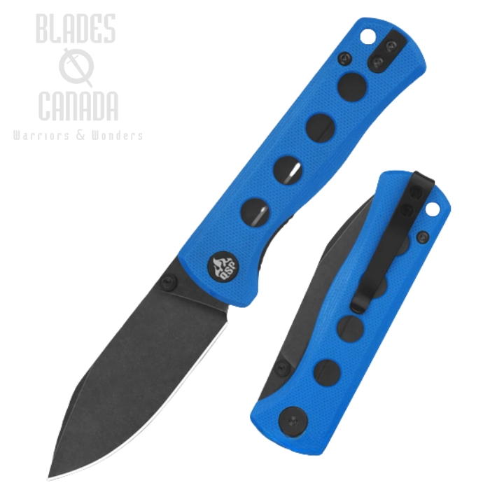 (image for) QSP Canary Folding Knife, 14C28N Black, G10 Blue, QS150-I2