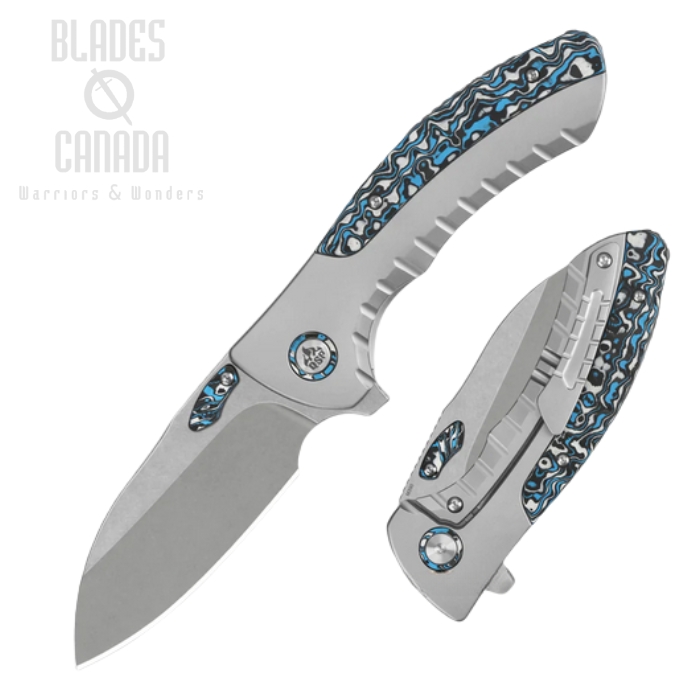 (image for) QSP Capybara Flipper Framelock Knife, M390 SW, Titanium/Carbon Fiber Inlay, QS152-A2