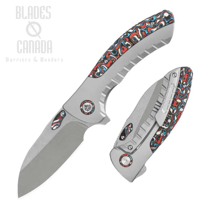 (image for) QSP Capybara Flipper Framelock Knife, M390 SW, Titanium/Carbon Fiber Inlay, QS152-B2