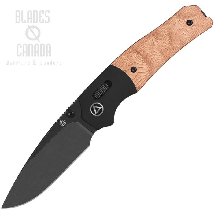 QSP Vault Glyde Lock Folding Knife, 14C28N Black SW, G10 w/Copper Foil, QS157-D2
