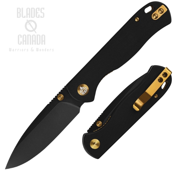 (image for) QSP Ferret Folding Knife, Nitro-V Black, G10 Black, QS170-A2