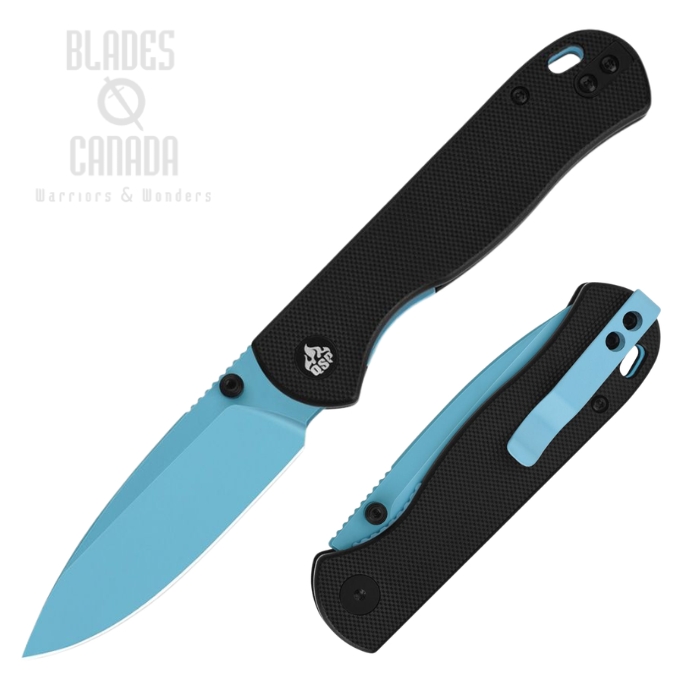 (image for) QSP Ferret Folding Knife, Nitro-V Sky Blue, G10 Black, QS170-A4