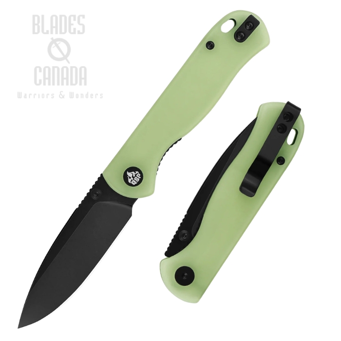 (image for) QSP Ferret Folding Knife, Nitro-V Black, Resin Glow In The Dark, QS170-C2