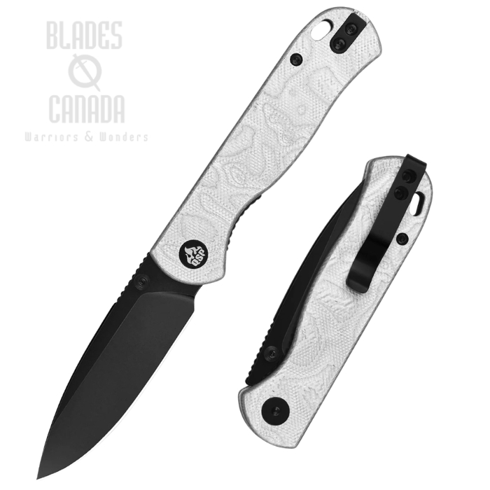 (image for) QSP Ferret Folding Knife, Nitro-V Black, G10/Aluminum Foil, QS170-D2