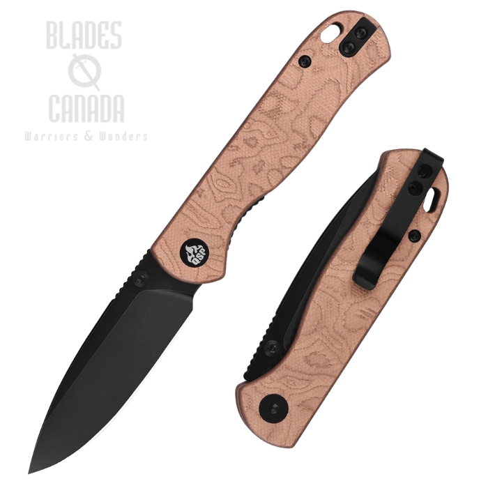 (image for) QSP Ferret Folding Knife, Nitro-V Black, G10/Copper Foil, QS170-E2