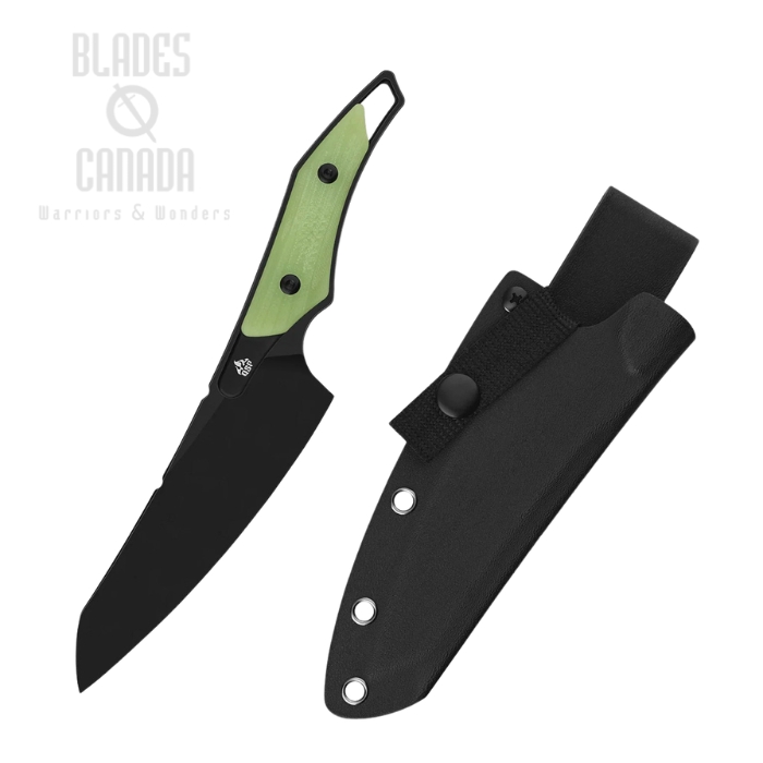 QSP T-Cook Fixed Blade Knife, Nitro-V Black, G10 Glow In The Dark, Kydex Sheath, QS172-B2 (image for) QSP T-Cook Fixed Blade Knife, Nitro-V Black, G10 Glow In The Dark, Kydex Sheath, QS172-B2