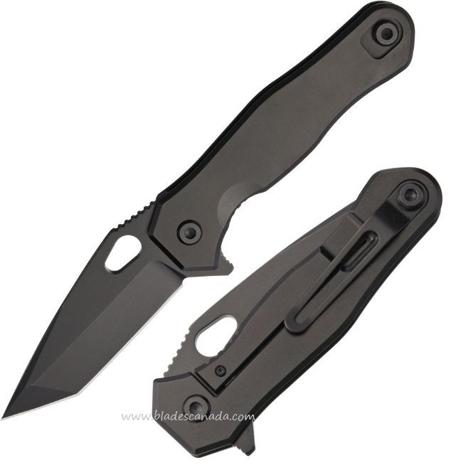 Quartermaster Mr Roper Flipper Framelock Knife, 154 Limo Tint, Titanium, QTRQSE6ZLT