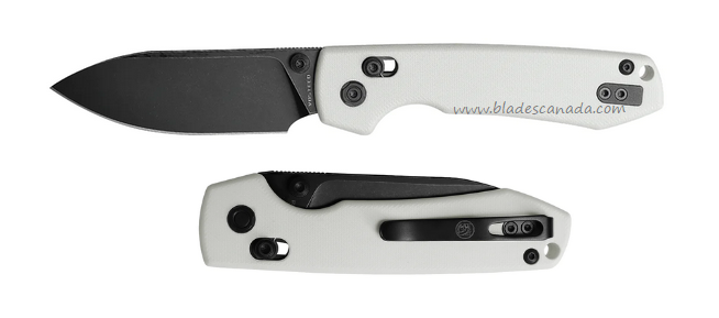 Vosteed Raccoon CB Folding Knife, 14C28N Black SW, G10 White, RCCB32VPGW