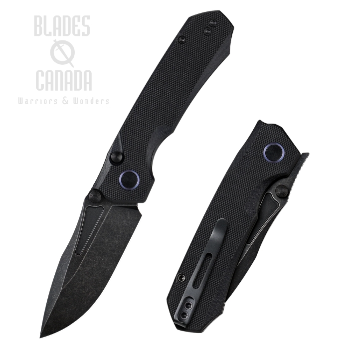 (image for) Remette RT-Rhino Button Lock Folding Knife, D2 Dark SW, G10 Black, RNDG1