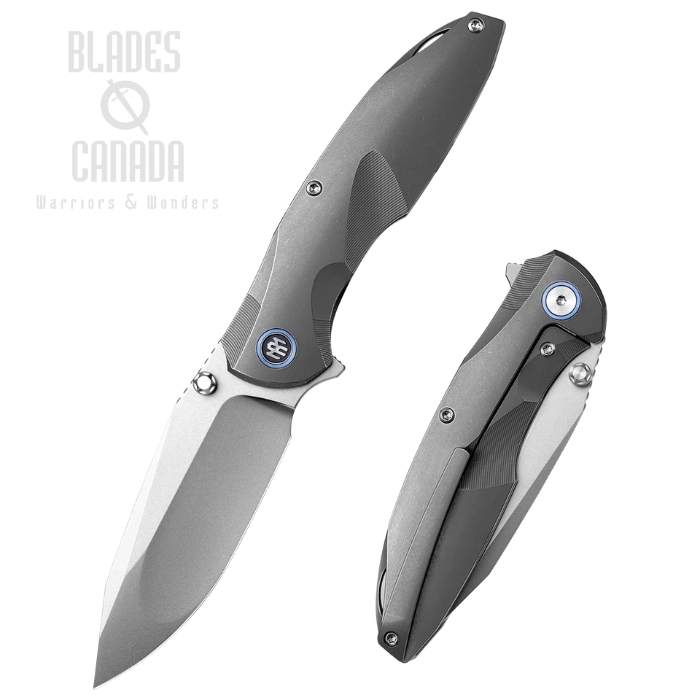 (image for) Remette RT-Cool Whale Flipper Folding Knife, M390 Pearlescent, Titanium Gray, RTCL-T2